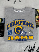 Load image into Gallery viewer, Vintage “St. Louis Rams - Super Bowl XXXIV Champions” Sweatshirt