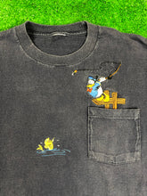 Load image into Gallery viewer, Vintage “Donald Duck Fishing” T-Shirt