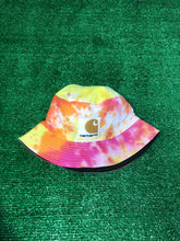 Load image into Gallery viewer, “Tie Dye Bootleg Carhartt” Reversible Bucket Hat