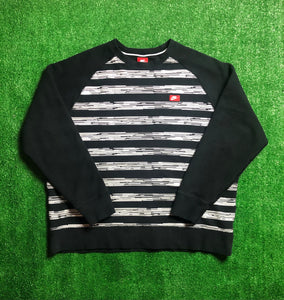 “Nike Striped” Crewneck Sweatshirt