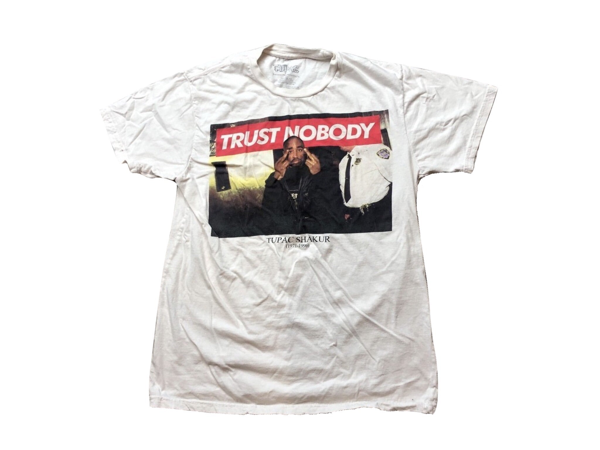 Débardeur Tupac Shakur 'Trust Nobody' - Produit Officiel Sous Licence Bravado, Coupe Classique Légère