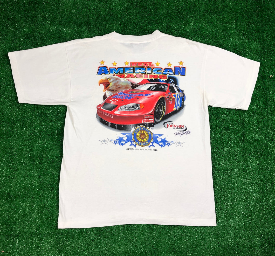 Vintage “Autographed NASCAR American Legion Real America Racing” T-Shirt