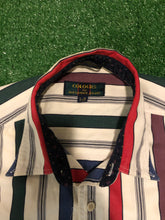 Load image into Gallery viewer, Vintage “Colours” Striped Button-Down Shirt