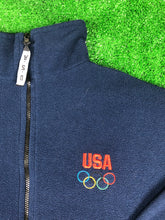 Load image into Gallery viewer, Vintage “USA Olympic” Zip-Up Fleece