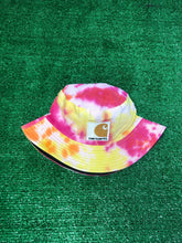 Load image into Gallery viewer, “Tie Dye Bootleg Carhartt” Reversible Bucket Hat