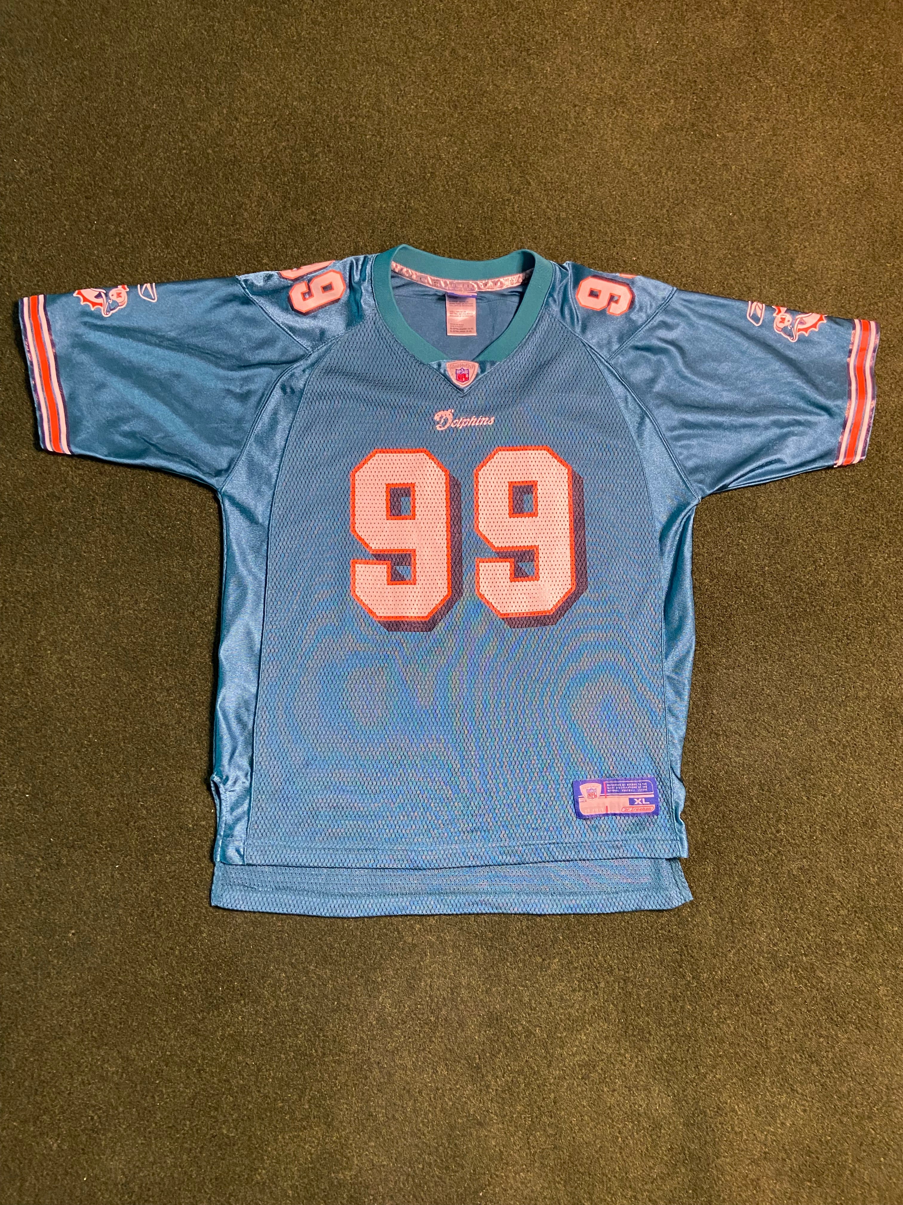 Vintage Miami Dolphins Jason Taylor 99 Jersey Reebok Size 