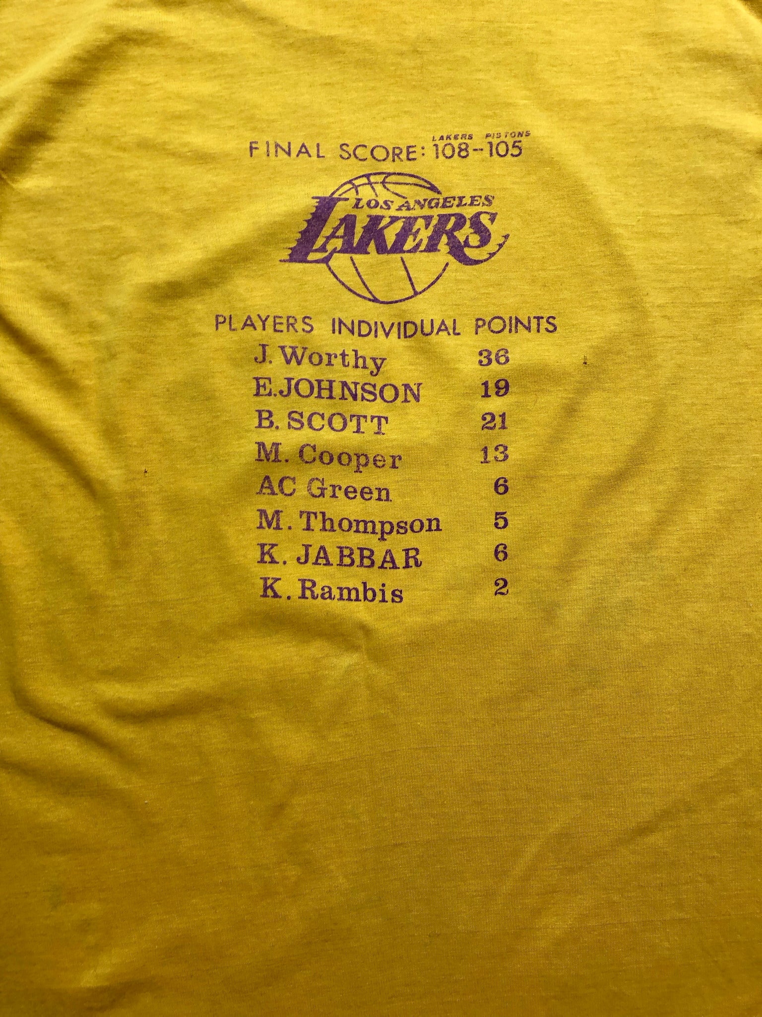 Vintage “Los Angeles Lakers NBA Finals 87' & 88' Back to Back Champion –  shoparea95
