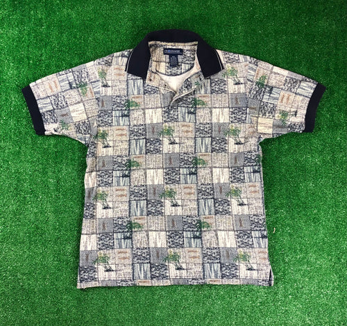 Vintage “Abstract Pattern” Polo