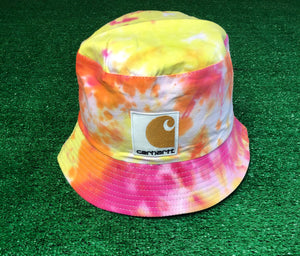 “Tie Dye Bootleg Carhartt” Reversible Bucket Hat