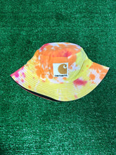 Load image into Gallery viewer, “Tie Dye Bootleg Carhartt” Reversible Bucket Hat