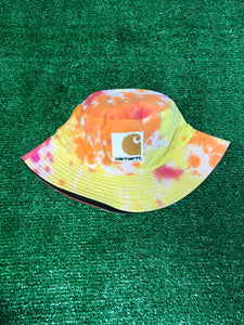 “Tie Dye Bootleg Carhartt” Reversible Bucket Hat