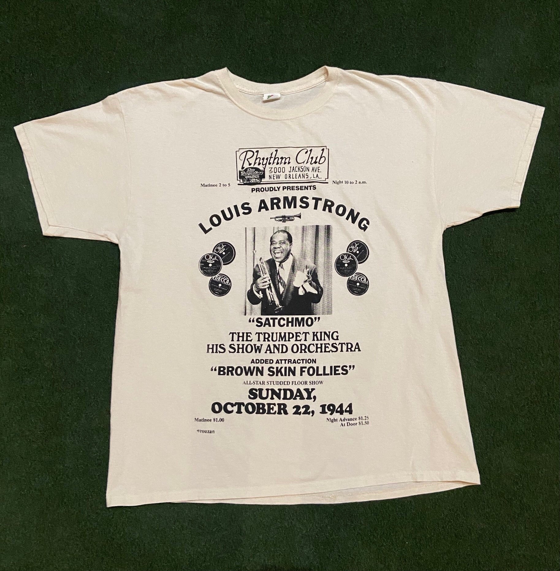 louis armstrong t-shirt in cotton