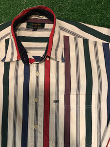 Vintage “Colours” Striped Button-Down Shirt