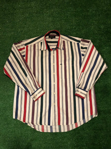 Vintage “Colours” Striped Button-Down Shirt