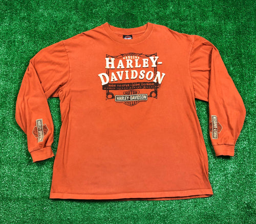 Vintage “The Blues Highway” Harley Davidson Long-sleeve